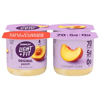 Light N Fit Nonfat Yogurt, Peach