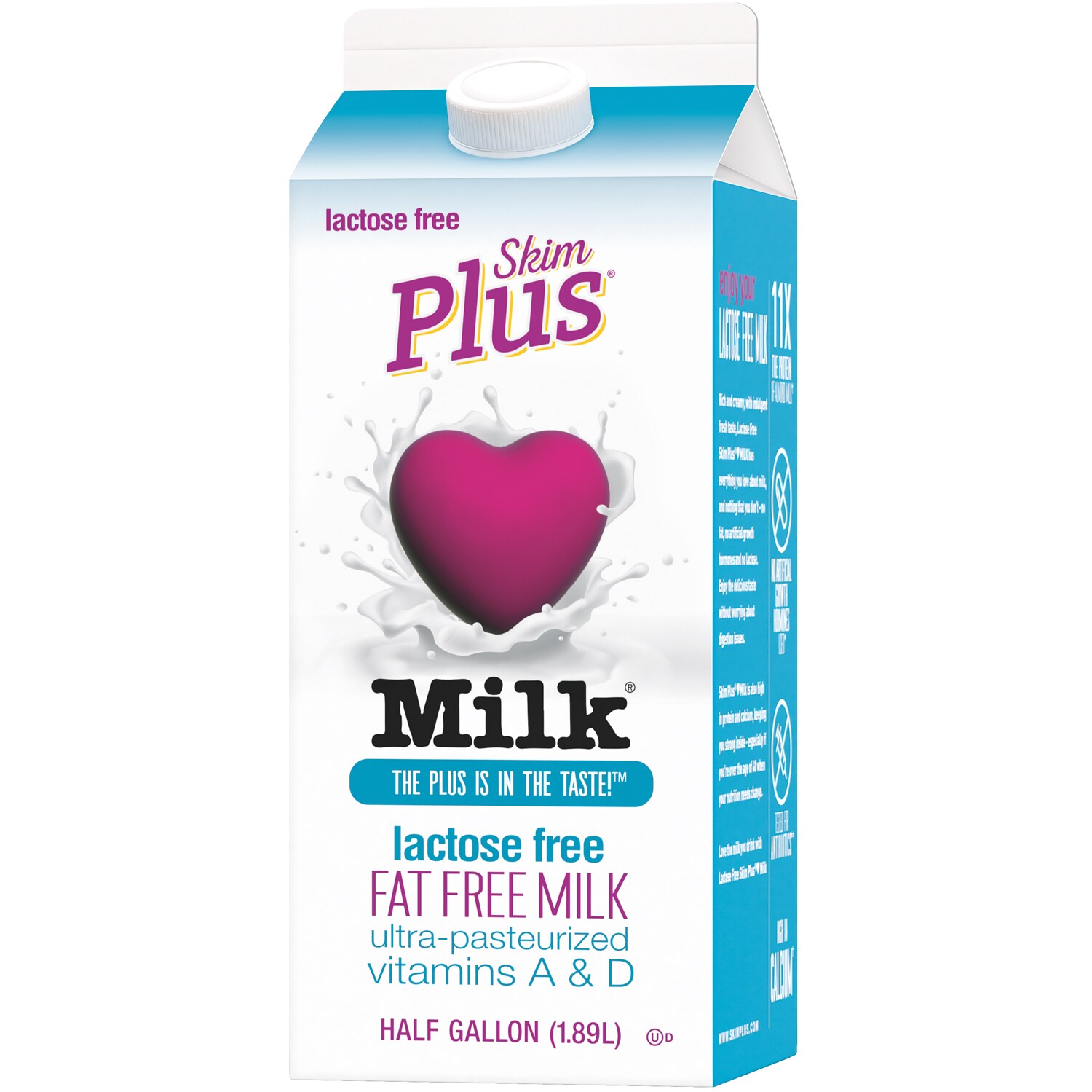 Skim Plus Lactose-Free Milk, Carton