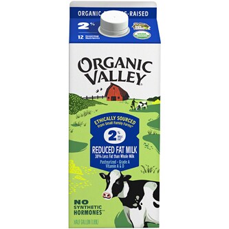 Organic Valley 2% Milk, Carton