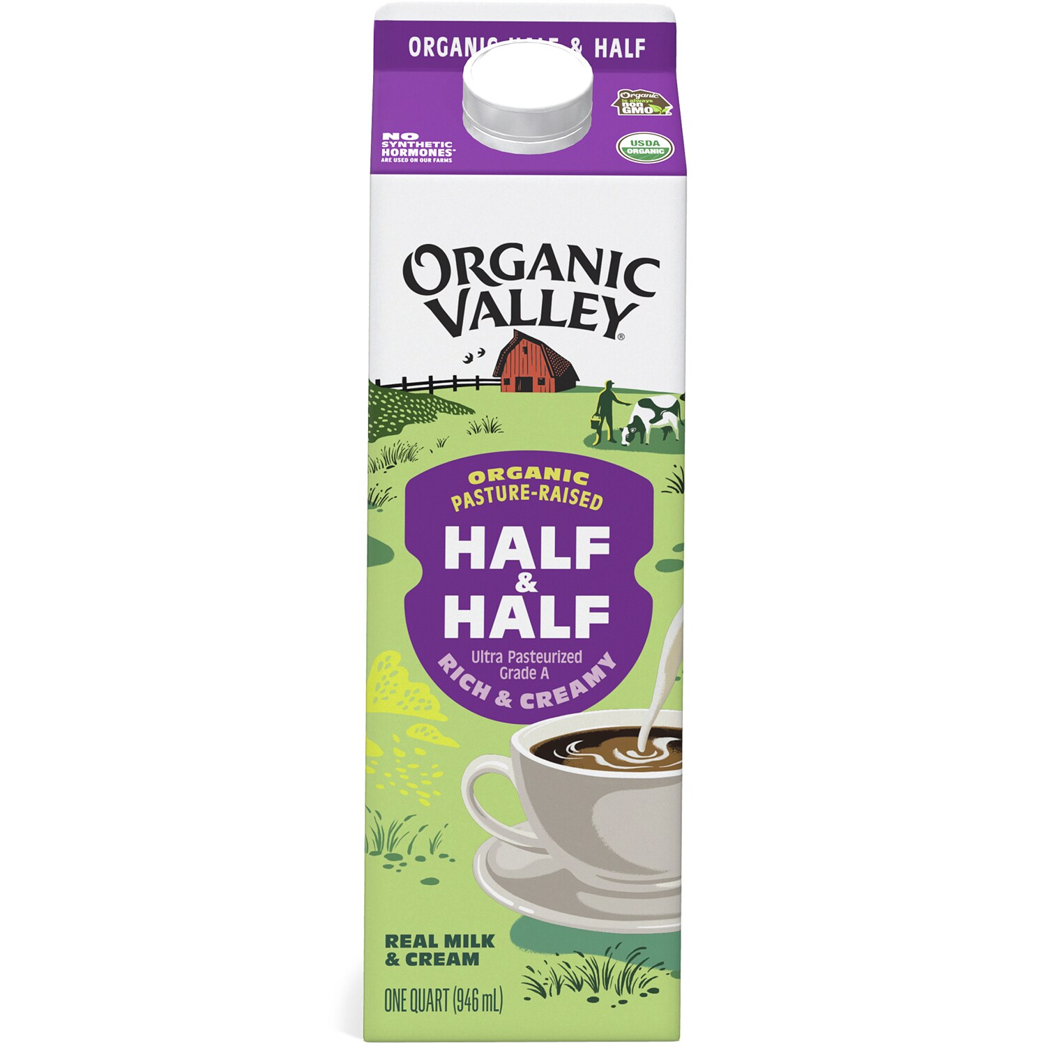 Organic Valley Half & Half Quart FreshDirect