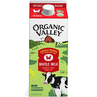 Organic Valley Ultra-Pasteurized Whole Milk, Carton