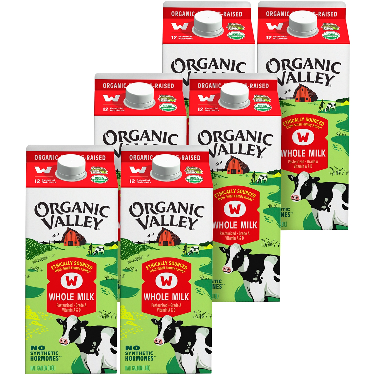 Organic Valley Ultra-Pasteurized Whole Milk, Cartons