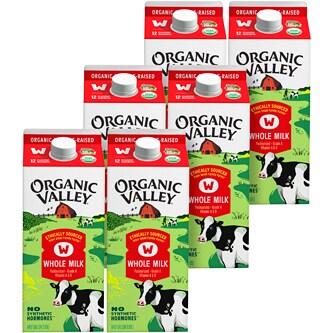 Organic Valley Ultra-Pasteurized Whole Milk, Cartons