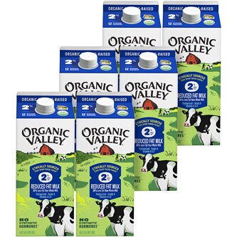 Organic Valley 2% Milk, Cartons