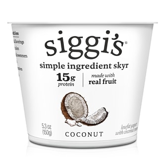 Siggi's Skyr Simple Ingredient Icelandic-Style Strained 2% Low-Fat Yogurt, Coconut