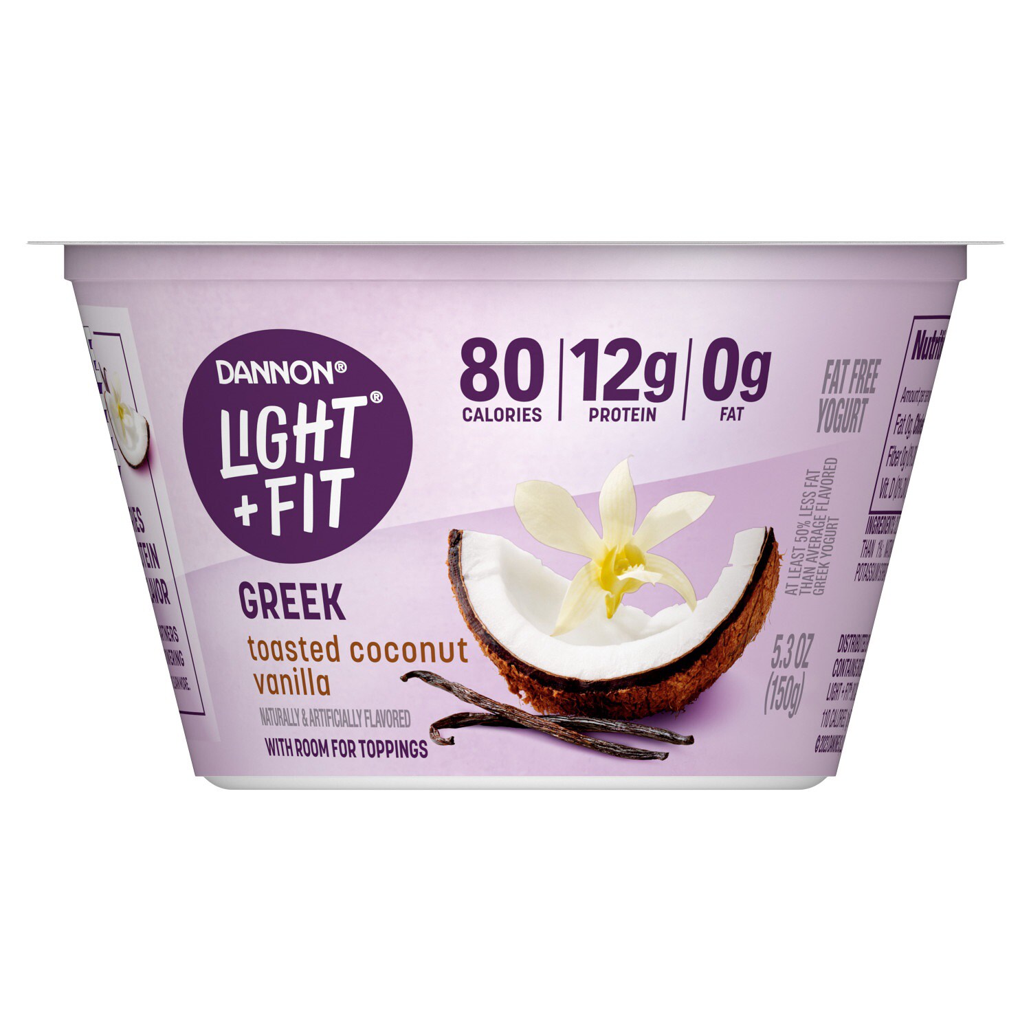 Light N Fit Nonfat Greek Yogurt, Toasted Coconut Vanilla