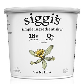 Siggi's Skyr Icelandic-Style Strained Non-Fat Yogurt, Vanilla