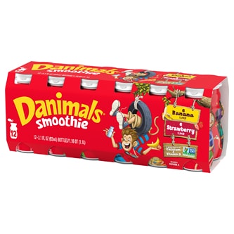 Danimals Smoothie, Strawberry Explosion and Banana Split