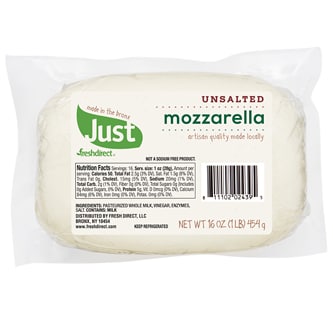 Just FreshDirect Local Fresh Unsalted Mozzarella