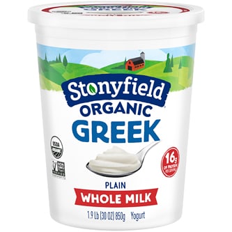 Stonyfield Organic Greek Whole Milk Yogurt, Plain