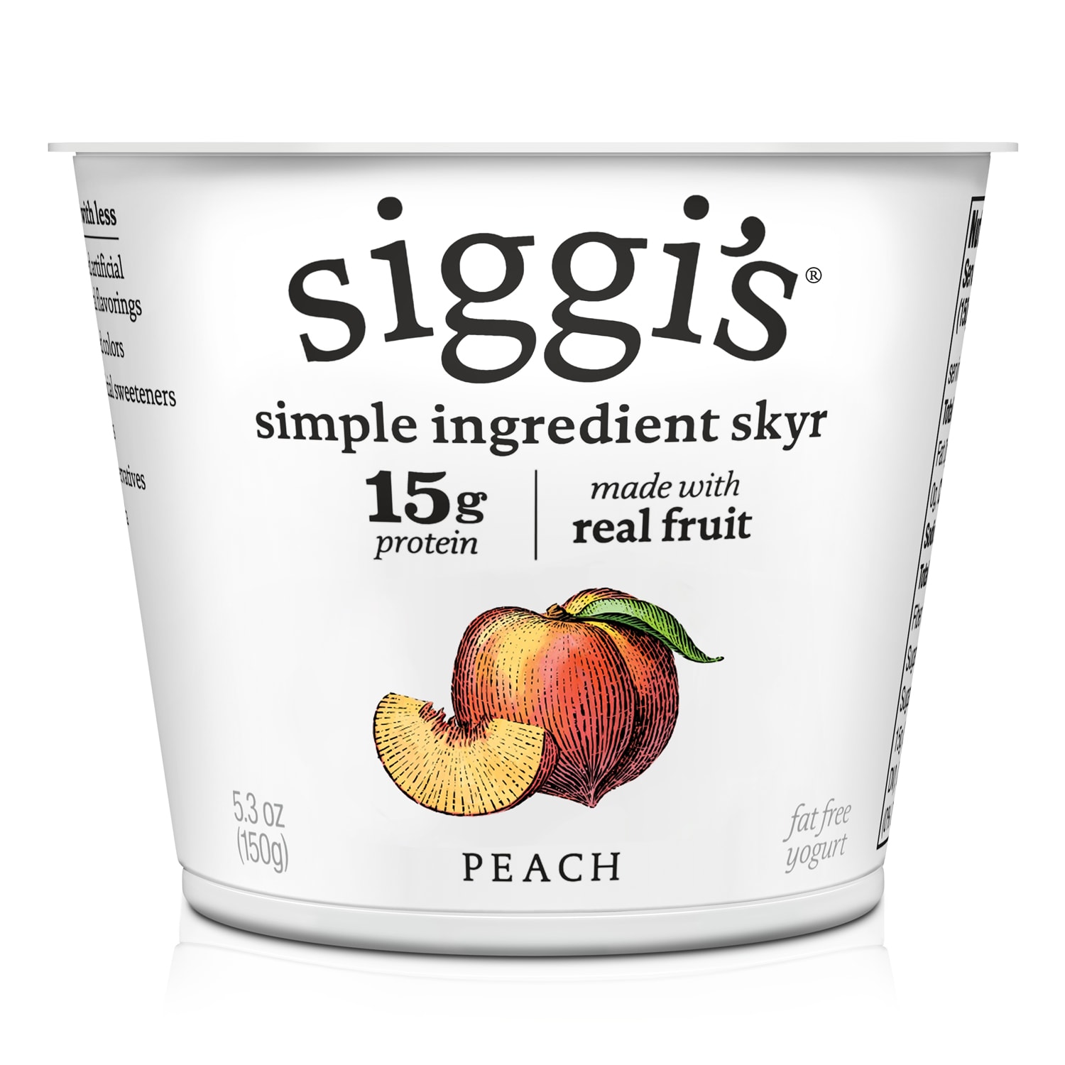 Siggi's Skyr Icelandic-Style Strained Non-Fat Yogurt, Peach
