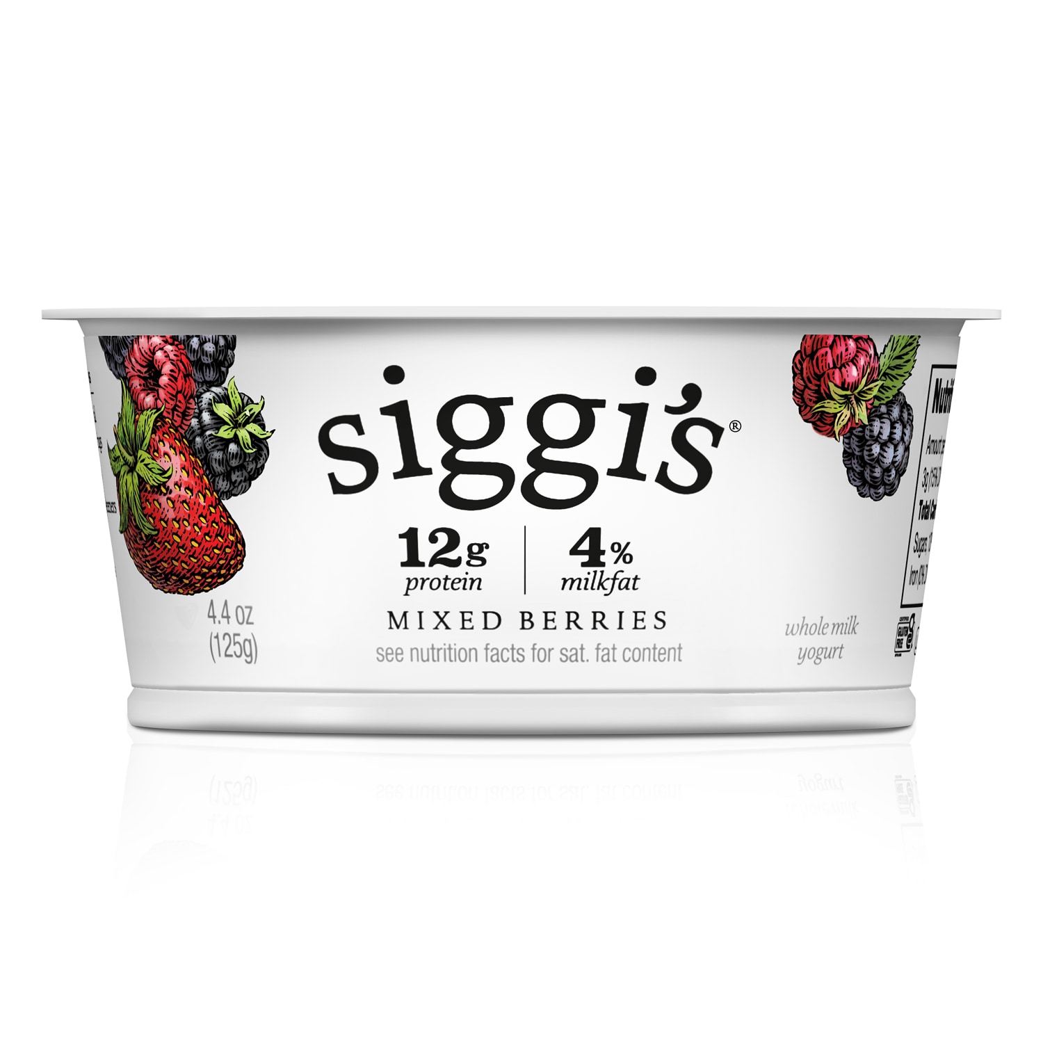 Siggi's Skyr Icelandic-Style Strained 4% Whole Milk Yogurt, Mixed Berries