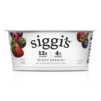Siggi's Skyr Icelandic-Style Strained 4% Whole Milk Yogurt, Mixed Berries