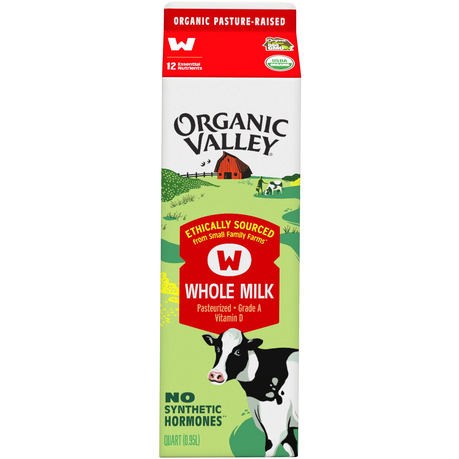 Organic Valley Ultra-Pasteurized Whole Milk, Carton