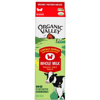 Organic Valley Ultra-Pasteurized Whole Milk, Carton
