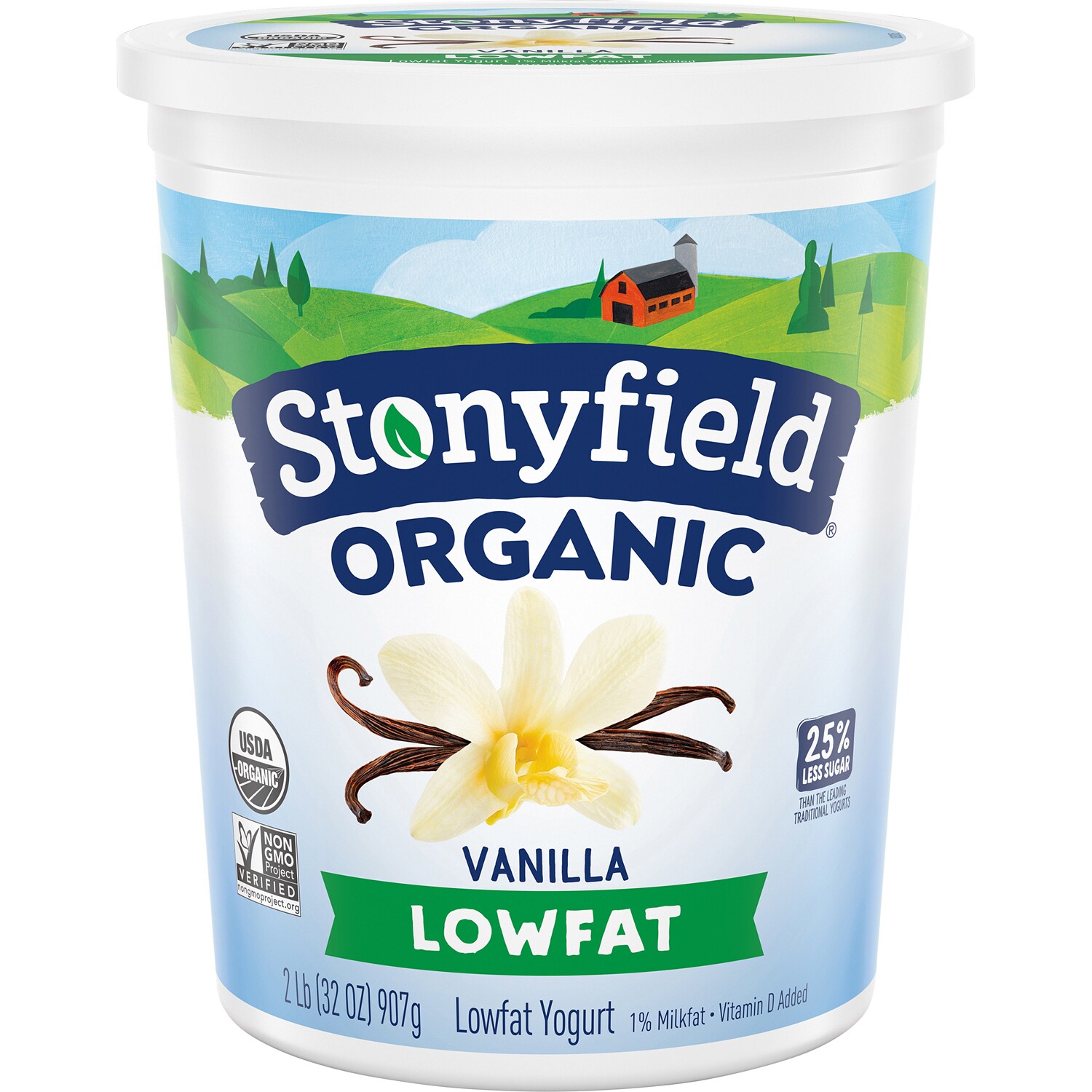 Stonyfield Organic Smooth and Creamy Lowfat Yogurt, Vanilla 