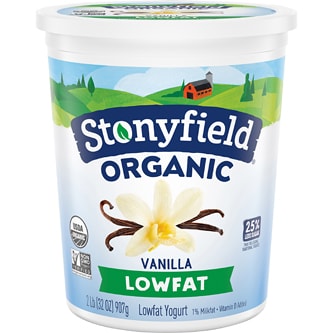 Stonyfield Organic Smooth and Creamy Lowfat Yogurt, Vanilla