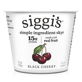 Siggi's Skyr Simple Ingredient Icelandic-Style Strained 2% Low-Fat Yogurt, Black Cherry