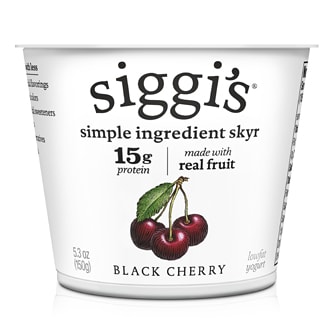 Siggi's Skyr Simple Ingredient Icelandic-Style Strained 2% Low-Fat Yogurt, Black Cherry