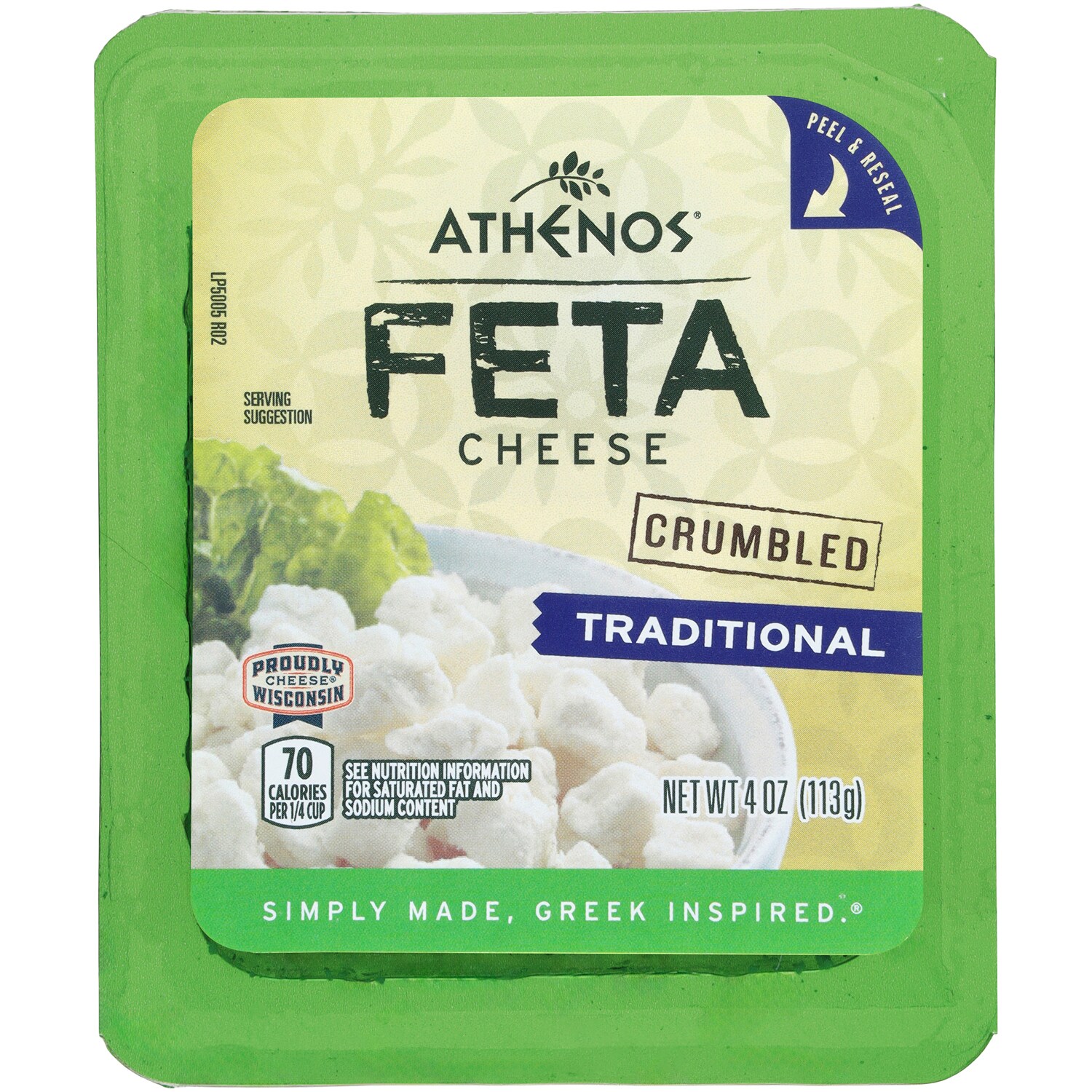 Athenos Crumbled Feta Cheese, Traditional