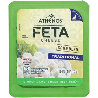 Athenos Crumbled Feta Cheese, Traditional