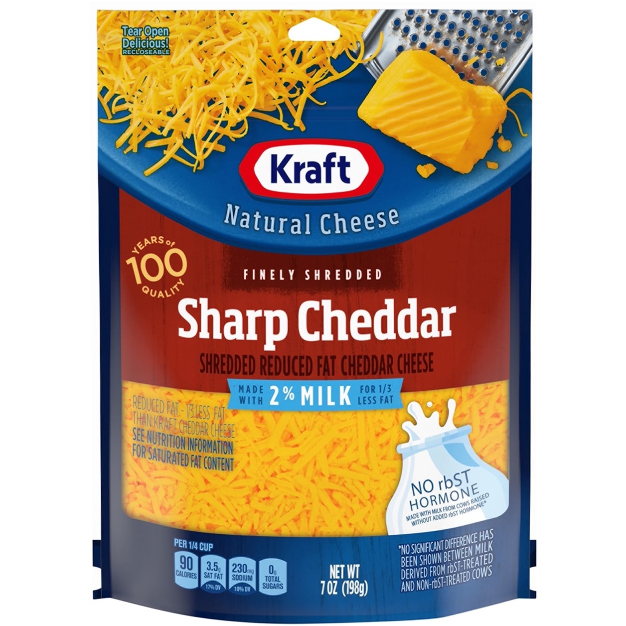 Kraft Natural Shredded 2% Sharp Cheddar Cheese