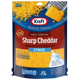 Kraft Natural Shredded 2% Sharp Cheddar Cheese