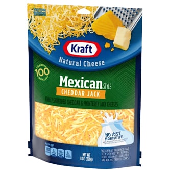 Kraft Natural Shredded Mexican Cheddar Jack Cheese