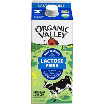 Organic Valley Lactose Free 2% Reduced-Fat Milk, Carton