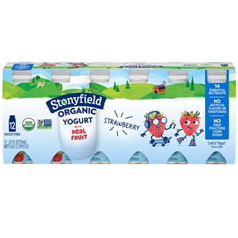 Stonyfield Organic Kids Yogurt Smoothies, Strawberry