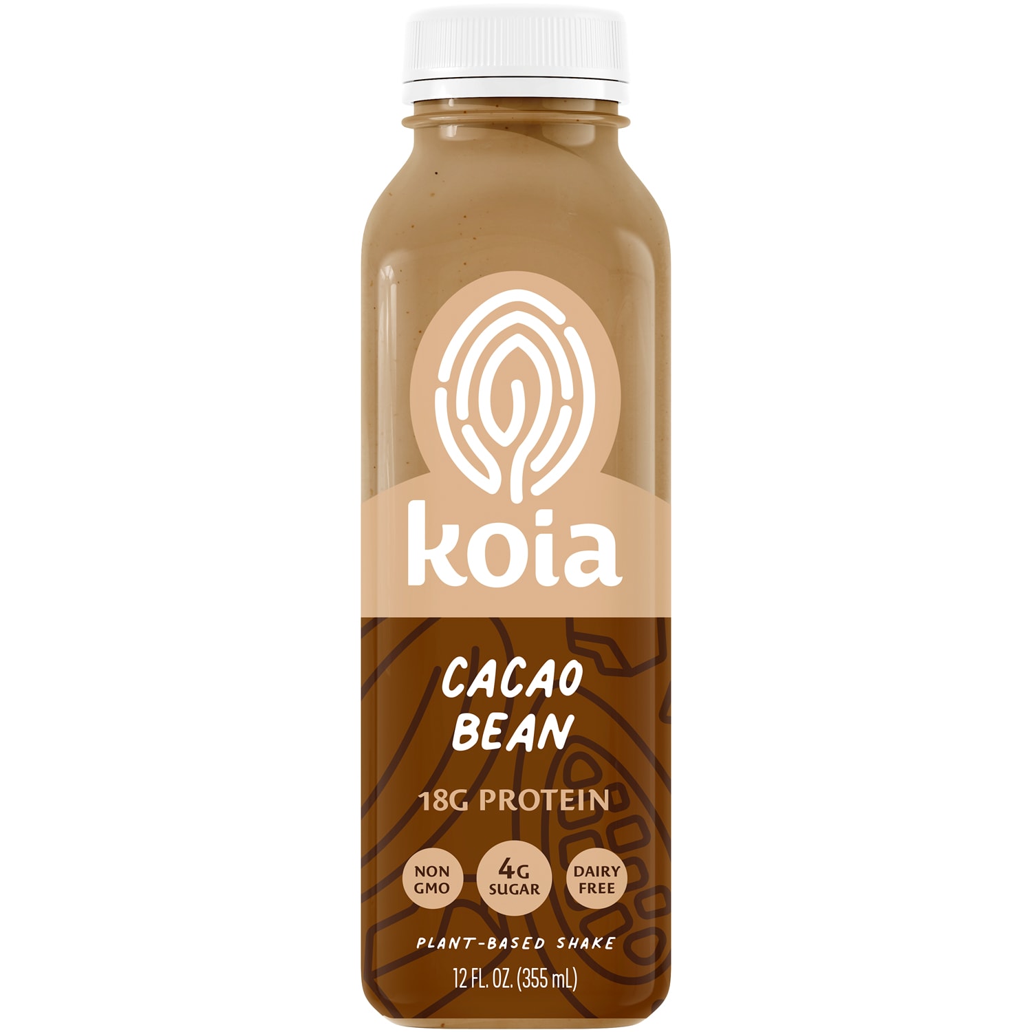 Koia Plant-Based Protein Shake, Cocoa Bean, Plastic Bottle