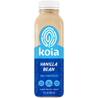 Koia Plant-Based Protein Shake, Vanilla Bean, Plastic Bottle