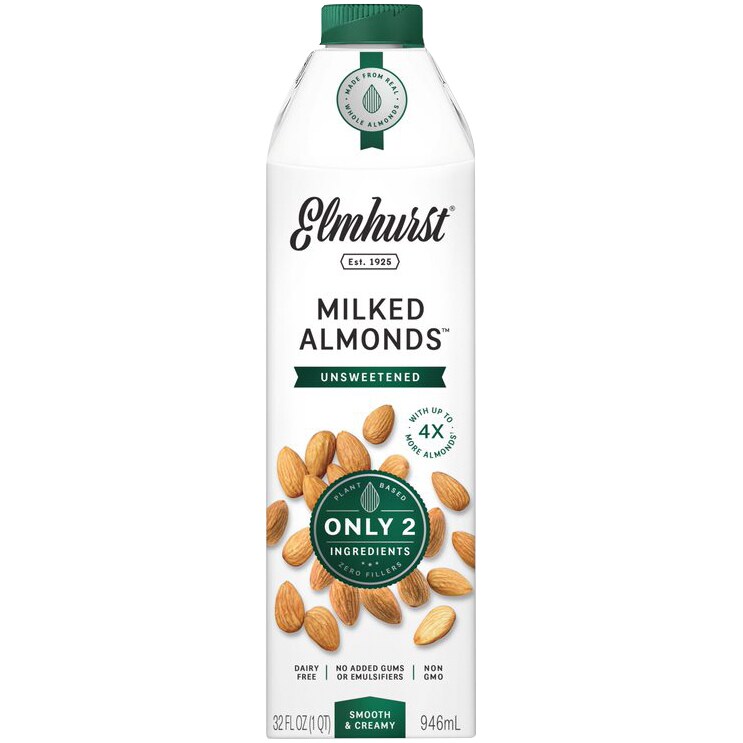 Elmhurst Milked Almonds, Unsweetened, Carton