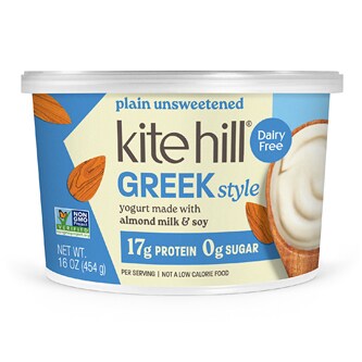 Kite Hill Greek-Style Artisan Almond Milk Yogurt, Plain Unsweetened