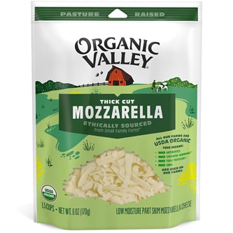Organic Valley Thick Cut Shredded Mozzarella Cheese