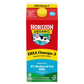 Horizon Organic 2% Reduced Fat Milk with DHA Omega-3, Carton