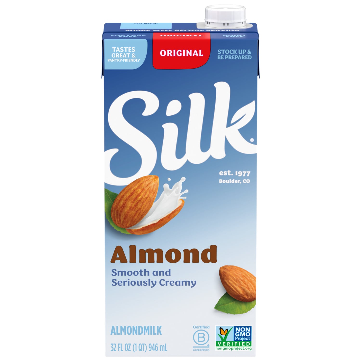 Silk Almondmilk, Original, Carton