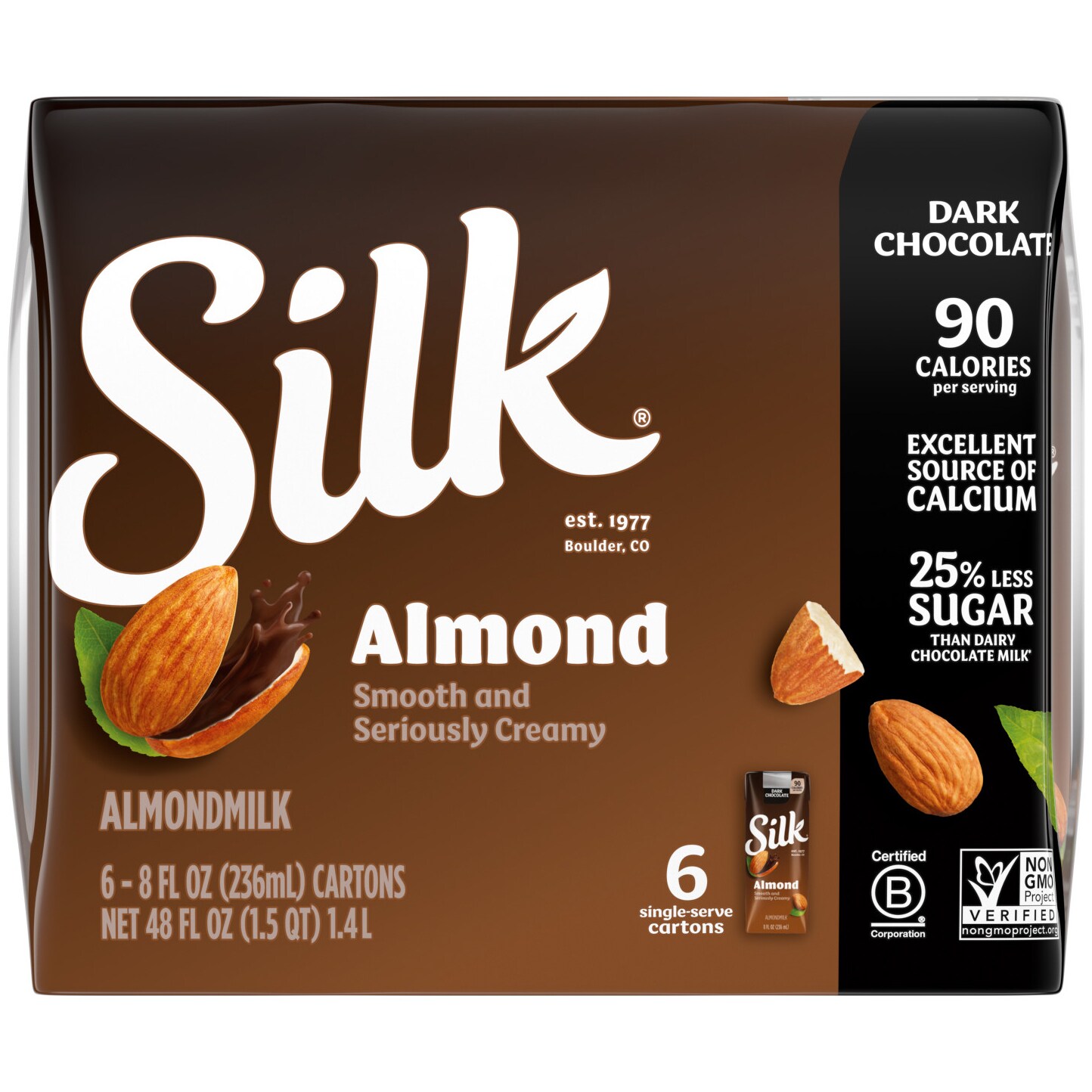 Silk Almondmilk, Dark Chocolate, Cartons