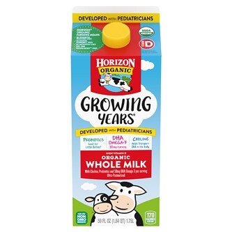 Horizon Organic Growing Years Whole Milk, Carton