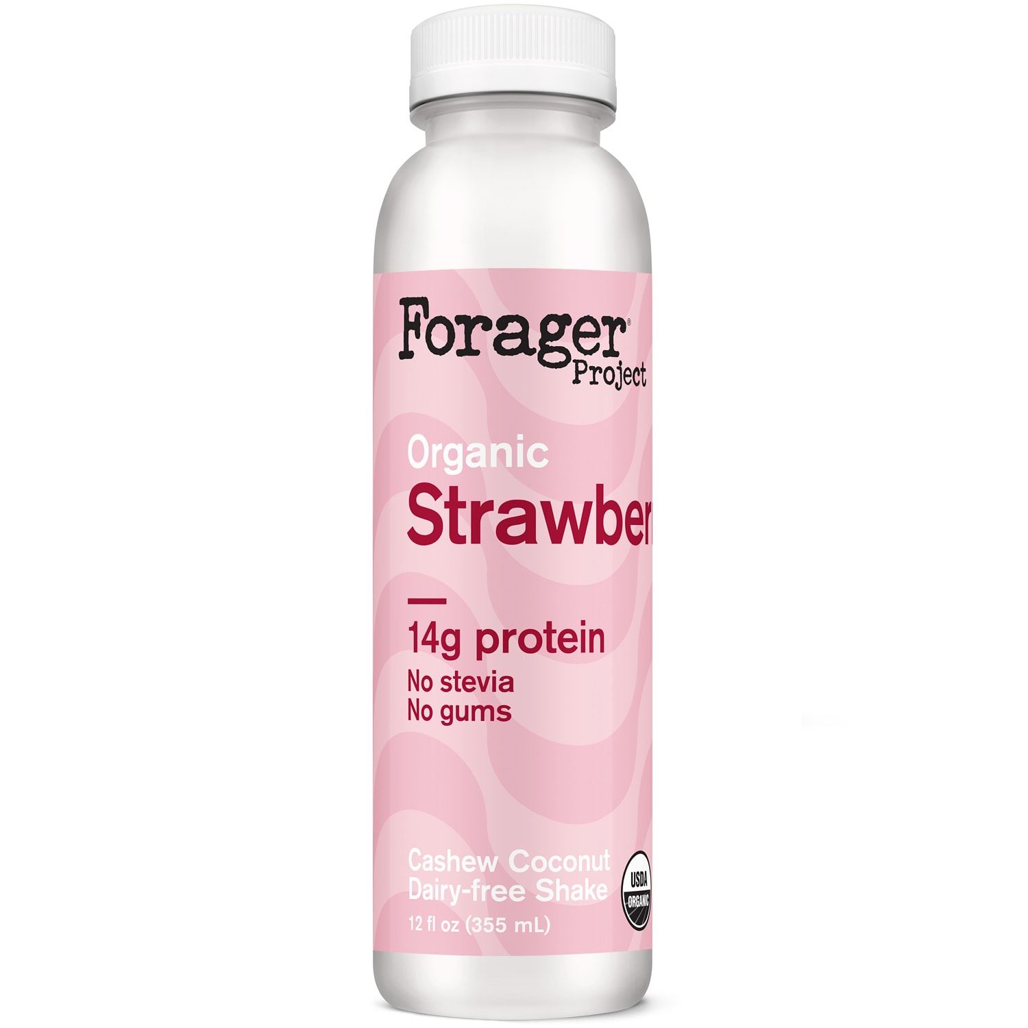 Forager Organic Dairy-Free Probiotic Plant Shake, Strawberry, Plastic Bottle