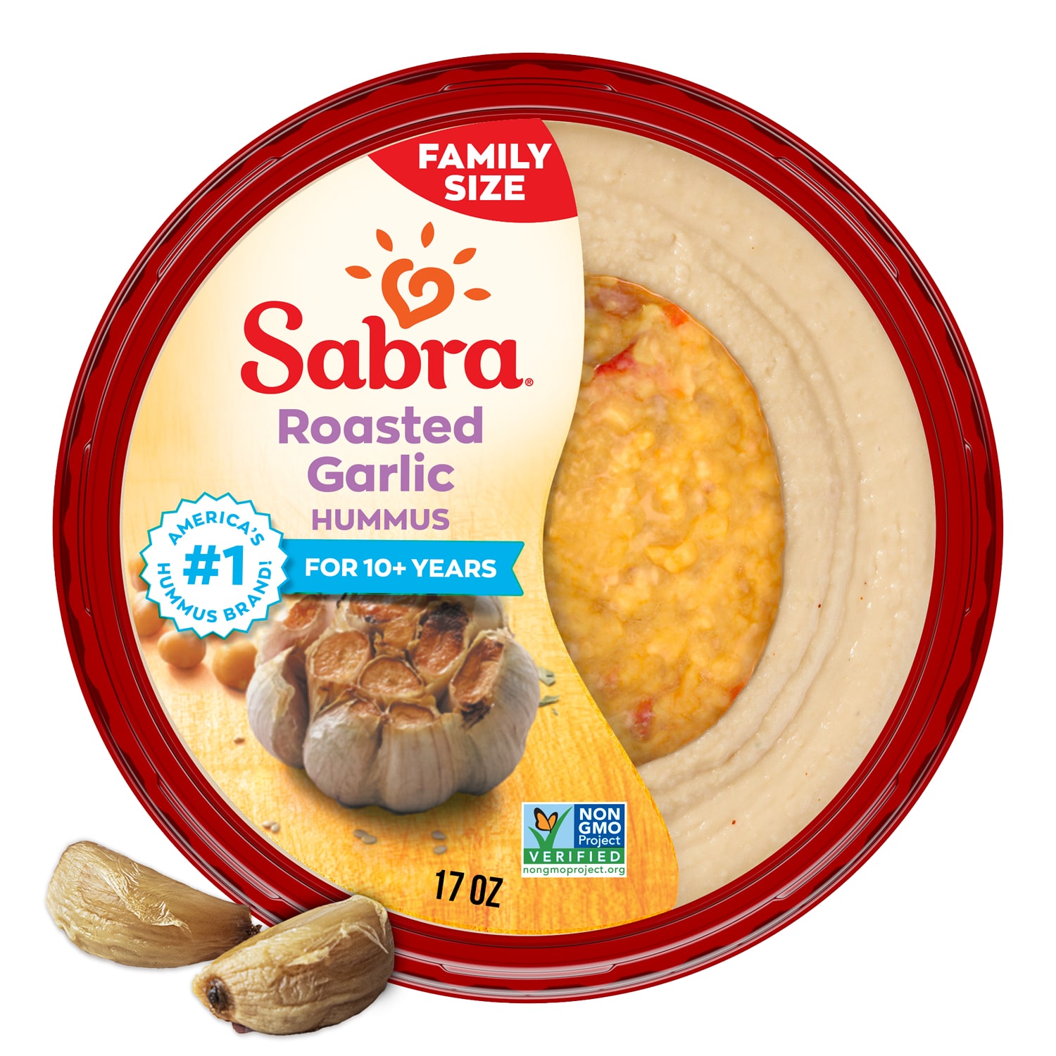 Sabra Hummus, Roasted Garlic, Family Size