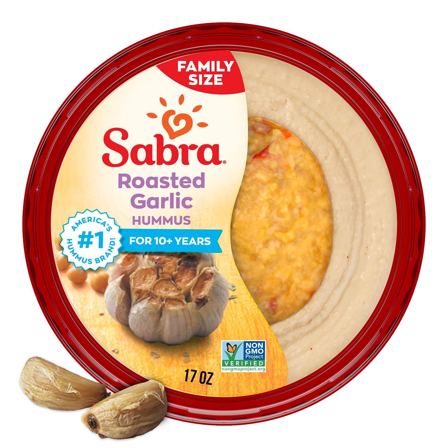 Sabra Hummus, Roasted Garlic, Family Size