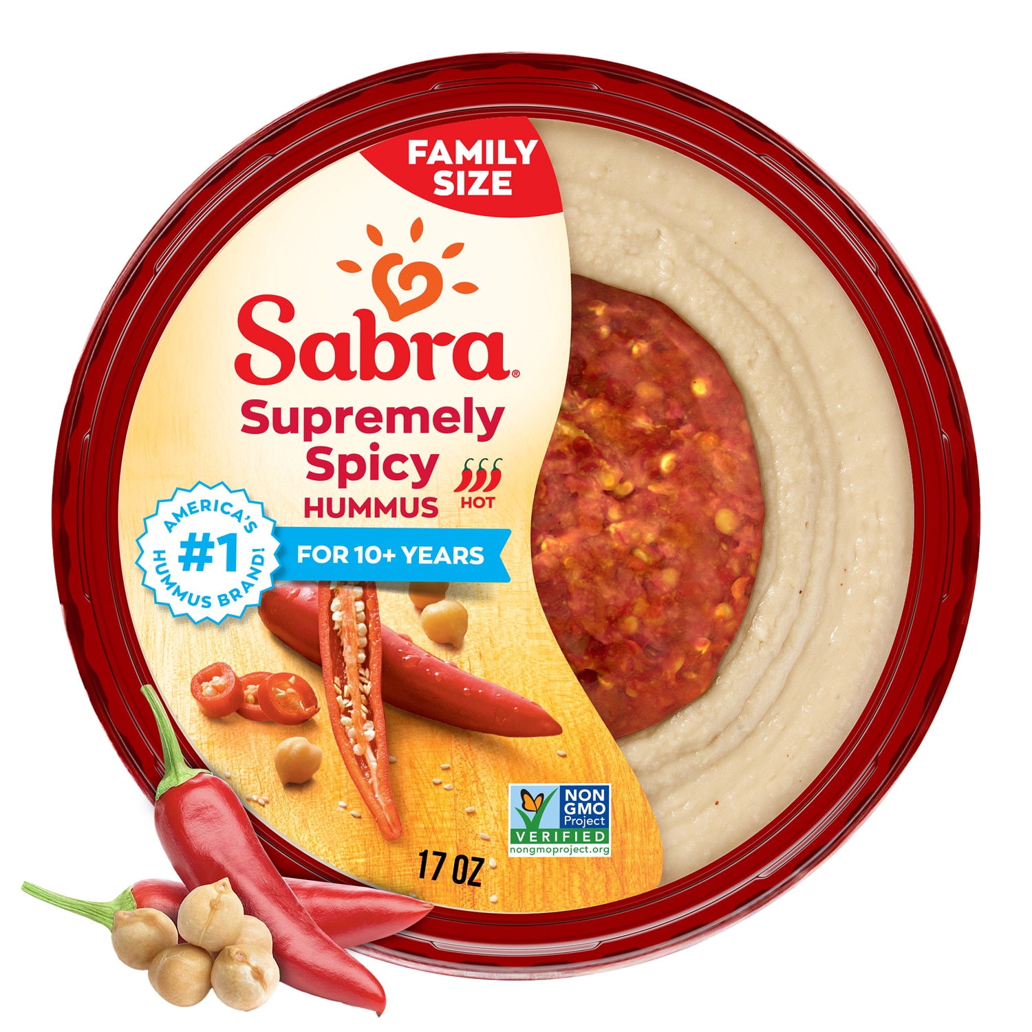 Sabra Hummus, Supremely Spicy, Family Size