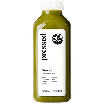 Pressed Juicery Cold-Pressed Juice, Greens 2, Plastic Bottle