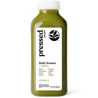 Pressed Juicery Cold-Pressed Juice, Greens 3, Plastic Bottle