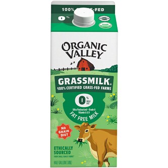 Organic Valley Grassmilk Fat Free Milk, Carton