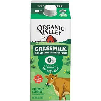 Organic Valley Grassmilk Fat Free Milk, Carton