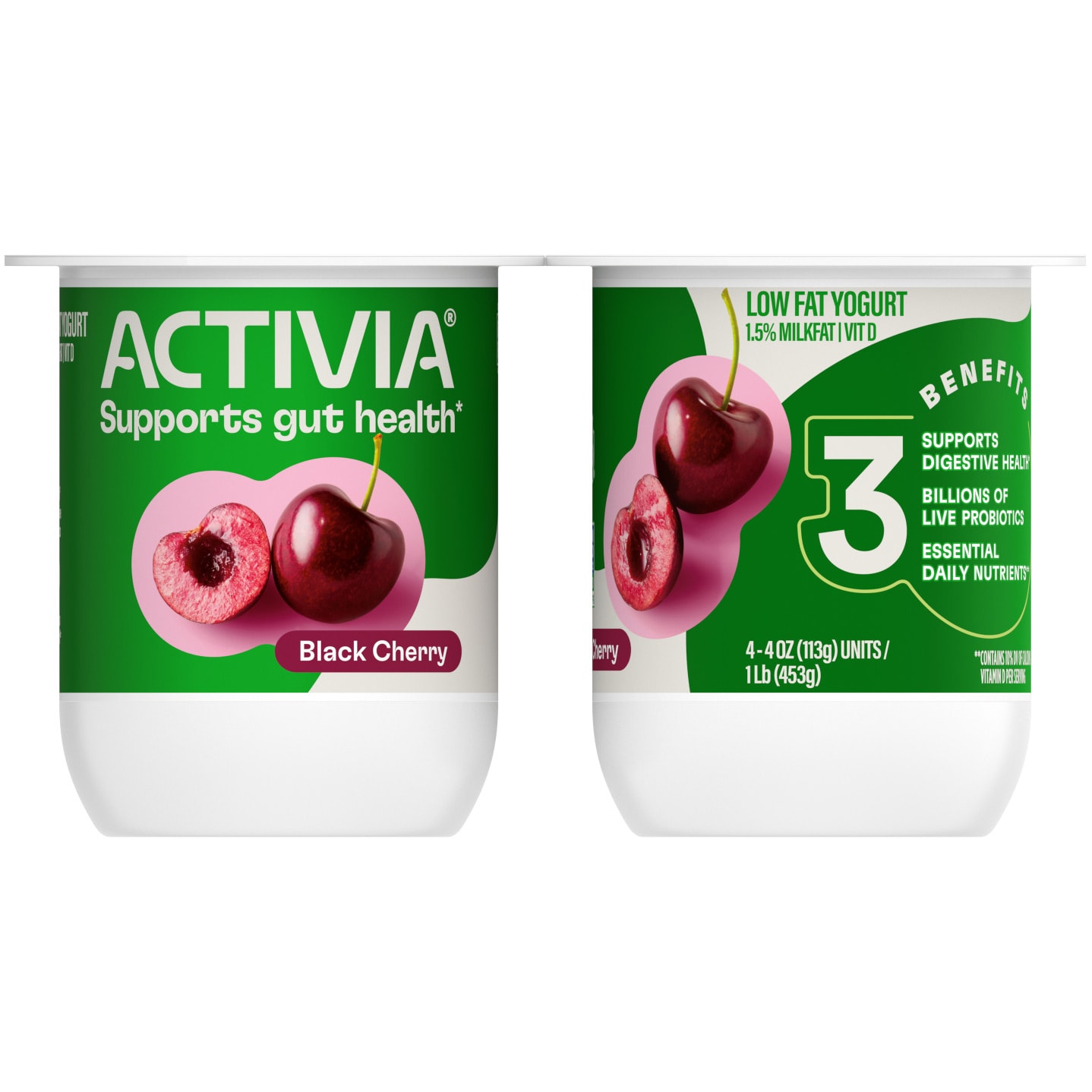 Activia Lowfat Yogurt, Black Cherry