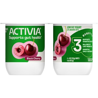 Activia Lowfat Yogurt, Black Cherry