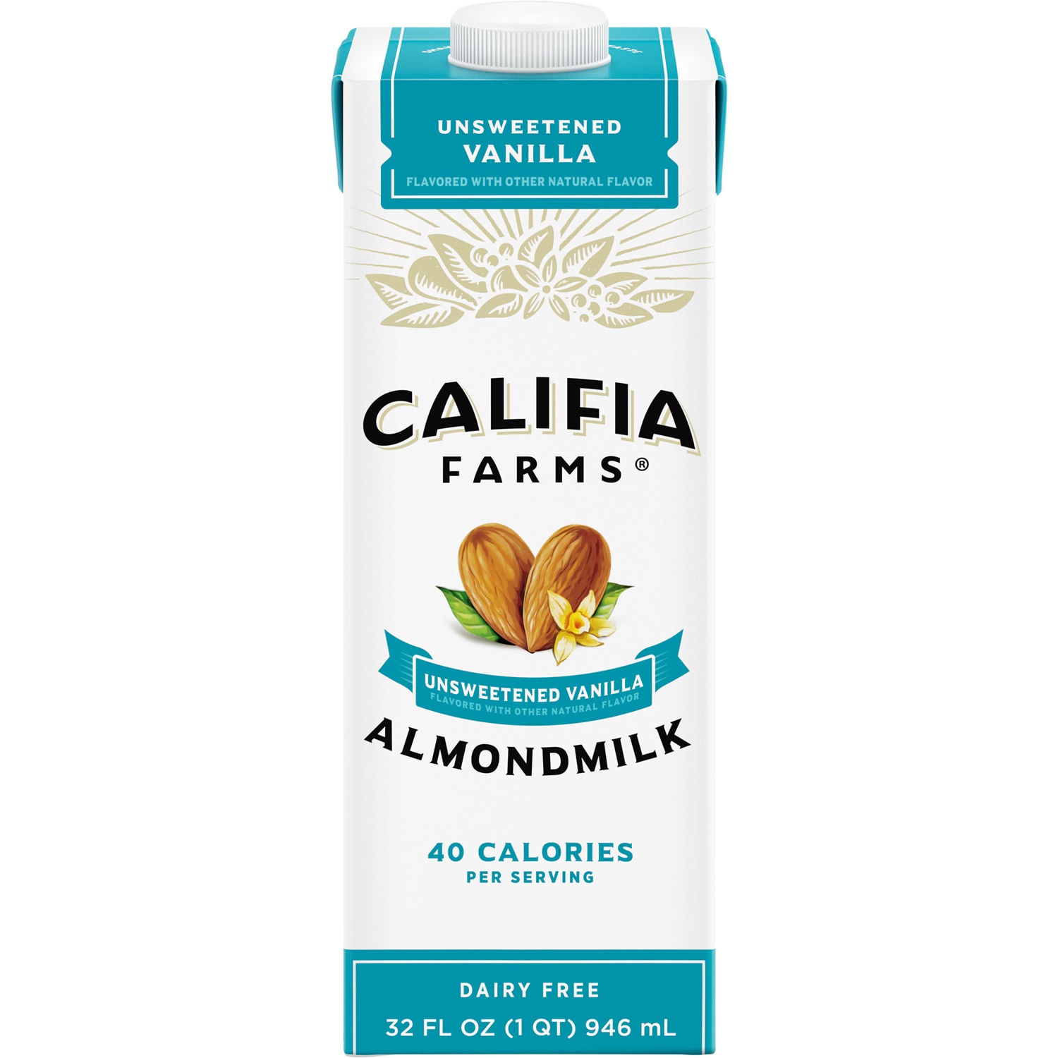 Califia Farms Almondmilk, Unsweetened Vanilla, Carton